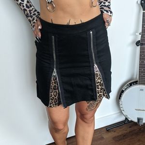 Dolls Kill Current Mood Zipper/ Bondage Skirt
